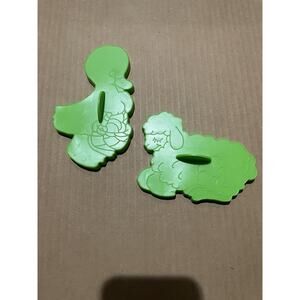 Duck And A Lamb Green Cookie Cutters /Bakery/Easter-MWT/5 Sets